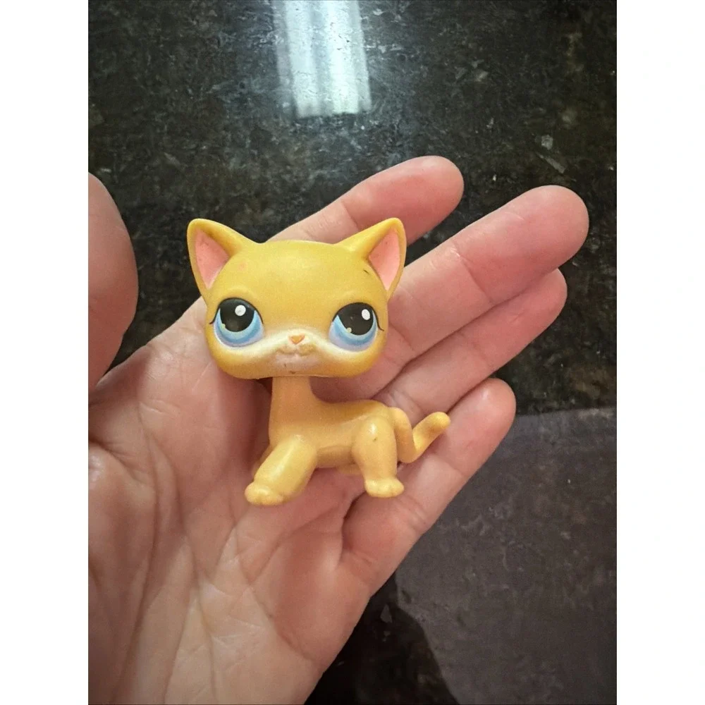 Littlest Pet Shop - LPS - Shorthair Cat Orange Blue Eyes #71 - Hasbro 2004